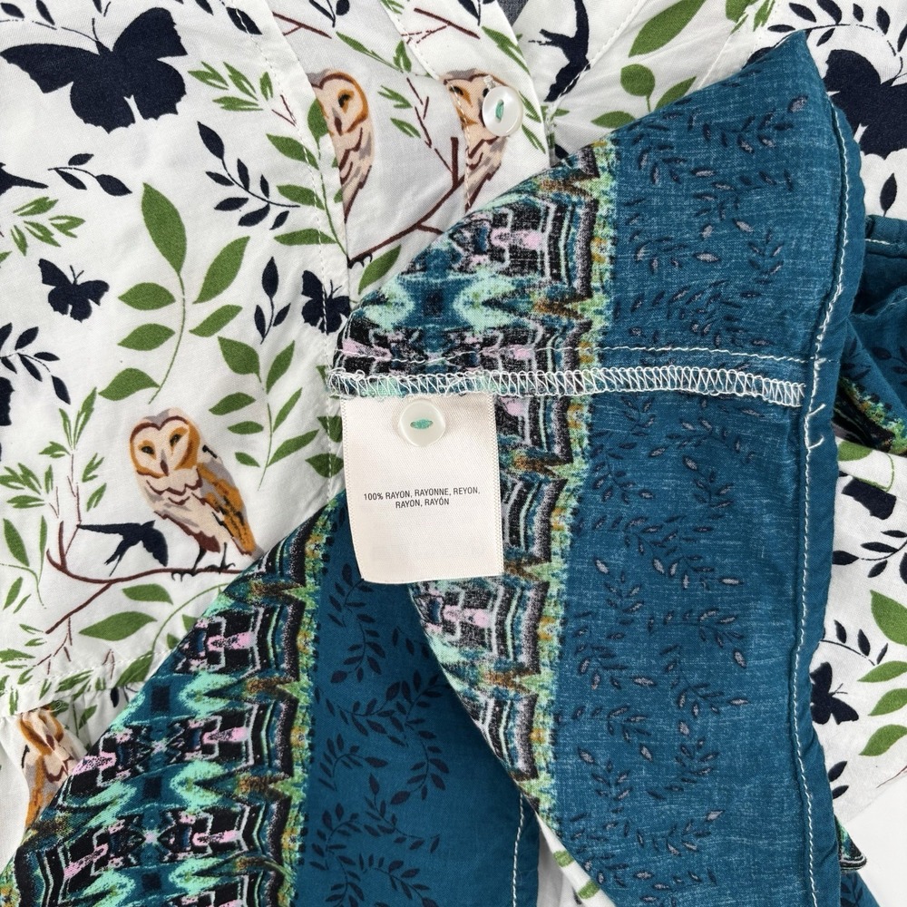 Anthropologie Maeve Woodland Walk Tunic Top Size 2 Boho Whimsy Festival Indie - Picture 6 of 12